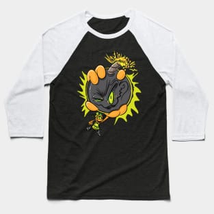 Nasty Grinning Bomb Baseball T-Shirt